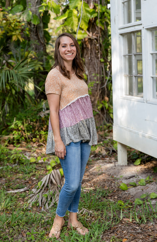 Boho Breeze Babydoll Top