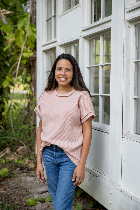 The Cozy Ribbed Knit Tee