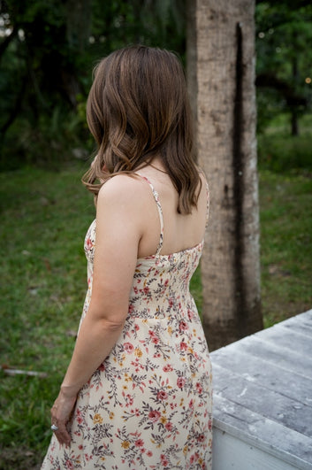 Golden Meadow Floral Maxi Dress